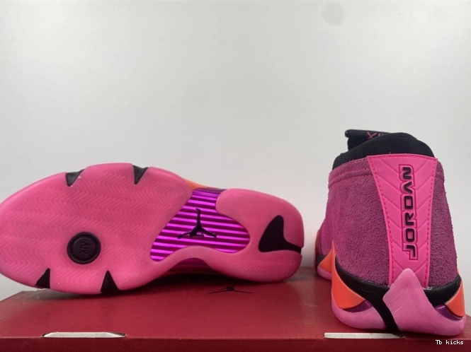 Rep TBK Pink Shocking Retro Jordan 14 DH4121-600 Low (W) 0726